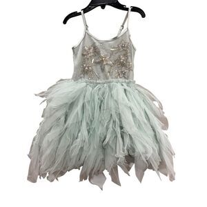 Tutu De Monde Mint Embellished Tulle Dress 6-12 Months